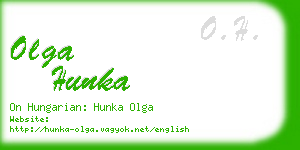 olga hunka business card